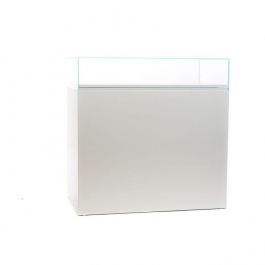 COUNTERS DISPLAY & GONDOLAS : Glossy counter with drawer 100 cm