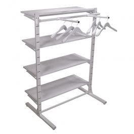 LADENAUSSTATTUNG - GONDELN FUR GESCHAFTE : Gondeln weiss mit regalen laser h 145 x 105 x 73 cm