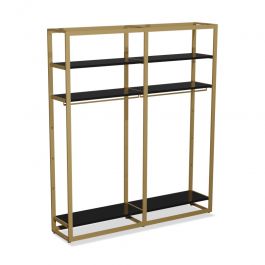 ARREDAMENTO NEGOZI : Gondola del negozio nero e oro h 240 x 210 x 45 cm