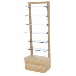 RETAIL DISPLAY FURNITURE - SHELVES GONDOLAS : Gondola with shelves for pharmacy 205x70x35cm