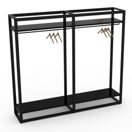 ARREDAMENTO NEGOZI - GONDOLE PER NEGOZI : Gondole di negozio nero h 185 x 210 x 45 cm