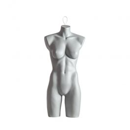 FEMALE MANNEQUIN BUST - BUST : Grey female torso model without arms