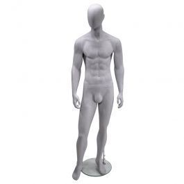 MALE MANNEQUINS - ABSTRACT MANNEQUINS : Grey finish male mannequin