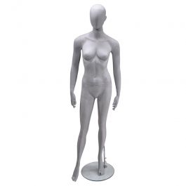 FEMALE MANNEQUINS - MANNEQUIN ABSTRACT : Grey foundry finish female display mannequin