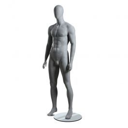 MALE MANNEQUINS - ABSTRACT MANNEQUINS : Grey foundry male mannequin