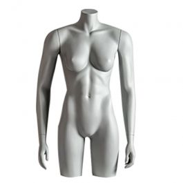FEMALE MANNEQUIN BUST - BUST : Women's torso sport grey