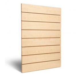 RETAIL DISPLAY FURNITURE - SLATWALL AND FITTINGS : Grooved panel light wood 10 cm