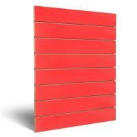 Slatwall and fittings Grooved wall panel red Mobilier shopping