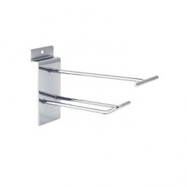 Zubehör für Lamellenwände Haken mit verchromter oberer Stange 10 cm Mobilier shopping