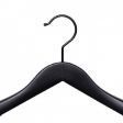 Image 1 : 10 Black wooden hangers with ...