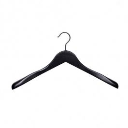 Wooden coat hangers 10 Hanger for coat black finish 44 cm Cintres magasin