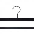 Image 1 : 10 Wooden hangers with black ...