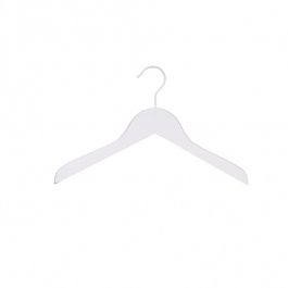 WHOLESALE HANGERS - KIDS HANGERS : 25 hangers for store kid size 36 cm white wood