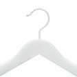 Image 1 : 10 White wooden hangers with ...