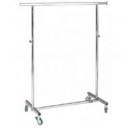 CLOTHES RAILS : Hanging rails chrome with wheels