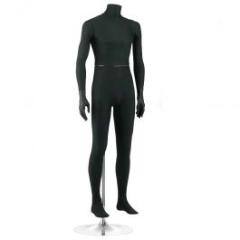 MALE MANNEQUINS - DISPLAY MANNEQUINS HEADLESS : Headless male mannequin with black fabric