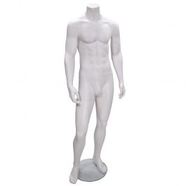 MALE MANNEQUINS - DISPLAY MANNEQUINS HEADLESS  : Headless male mannequins white