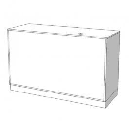COMPTOIRS MAGASIN - COMPTOIRS MODERNE : Comptoir blanc moderne avec sous-compartiments