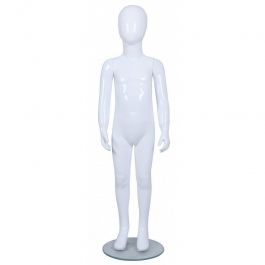 CHILD MANNEQUINS - ABSTRACT MANNEQUIN : Kid mannequin white gloss finish 5-6 years