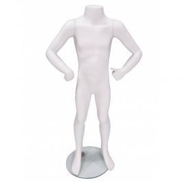 CHILD MANNEQUINS - HEADLESS MANNEQUINS : Kid store mannequins white finish 6 years old