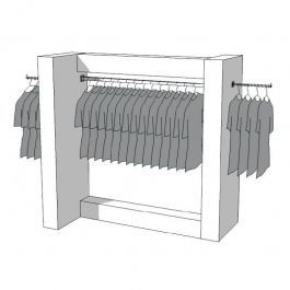 Konfektionsstander Wardrobe Konfektionsstander Wardrobe S-R-PR-011 Portants shopping