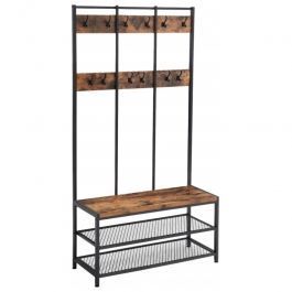 RETAIL DISPLAY FURNITURE : Large coat rack with shoe bench