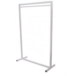 CLOTHES RAILS - CLOTHING RAIL HIGH SIZE : Large straight white door l125 x h180