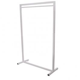 CLOTHES RAILS - CLOTHING RAIL STRAIGHT : Large straight white door l125 x h180