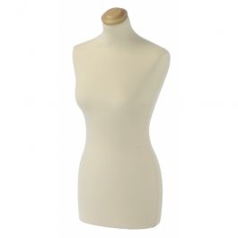 FEMALE MANNEQUIN BUST : Long female bust with light fabric 43533