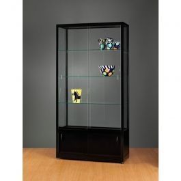 Standing display cabinet Luxury display cabinet black 100 cm Vitrine