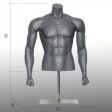 Image 2 : Male Bust form -Grey RAL ...