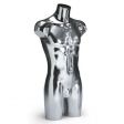 Image 0 : Male bust pvc silver finish ...