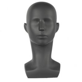 ACCESSORIES FOR MANNEQUINS : Male head mannequin grey color