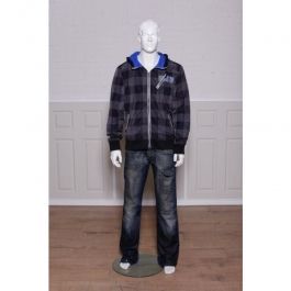 MALE MANNEQUINS - MANNEQUINS STYLISED  : Male mannequin with white head stylised