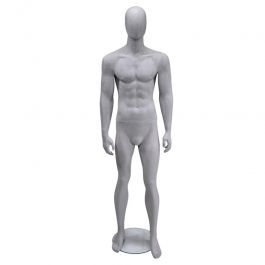 MALE MANNEQUINS - ABSTRACT MANNEQUINS : Male mannequins grey foundry finish