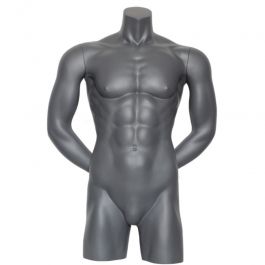 FEMALE MANNEQUIN BUST - SPORT TORSOS AND BUSTS : Male sport torso with arms in the back