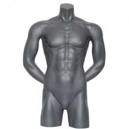 MALE MANNEQUIN BUST - MANNEQUIN TORSOS : Male sports bust with arms behind the back