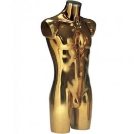 MALE MANNEQUIN BUST : Male torso gold finish