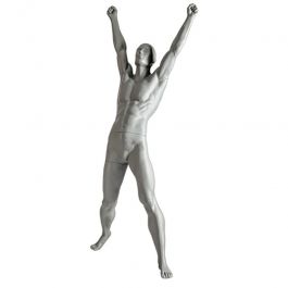 Maniqui deporte Maniquí deportivo masculino en posición de animador Mannequins vitrine