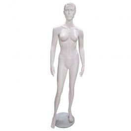 Maniquies esculpidos Maniqui feminino con cabeza y base de cristal Mannequins vitrine