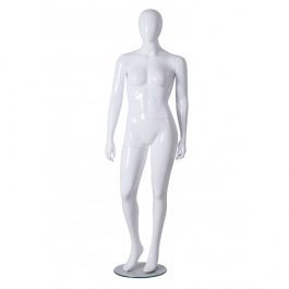 MANIQUIES MUJER - LARGAS MANIQUIES SENORAS : Maniquí grande blanco brillante de mujer 40/42