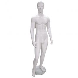 MANIQUIES HOMBRE : Maniqui hombre esculpido color blanco