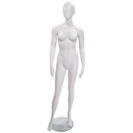 PROMOCIONES MANIQUIES MUJER : Maniqui mujer con testa sin rasgos color blanco