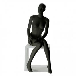 MANIQUIES MUJER - MANIQUIES SENTADOS : Maniqui señora abstracto vir.mer-f black