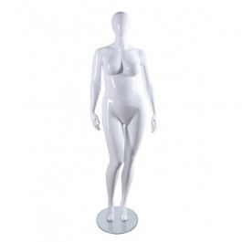 PROMOCIONES MANIQUIES MUJER : Maniquí talla grande blanco brillante talla 44/46