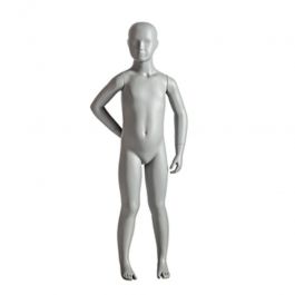 MANNEQUINS VITRINE ENFANT - MANNEQUINS ENFANT SPORT : Mannequin de vitrine enfant 4 ans gris