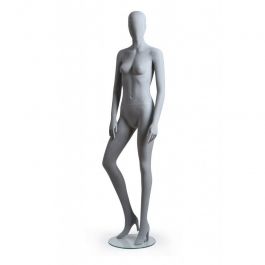 Mannequins abstraits  Mannequin de vitrine femme avec tête et corps gris Mannequins vitrine