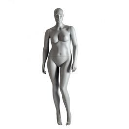 MANNEQUINS VITRINE FEMME - MANNEQUINS FEMME FORTE : Mannequin de vitrine femme grande taille pose droite