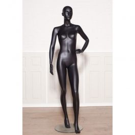 MANNEQUINS VITRINE FEMME : Mannequin de vitrine femme semi abstrait coloris noir