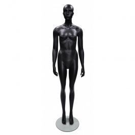 MANNEQUINS VITRINE FEMME - MANNEQUINS STYLISéS : Mannequin de vitrine femme stylisée de couleur noire